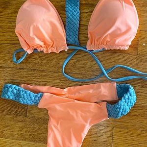 Peach and grey bikini